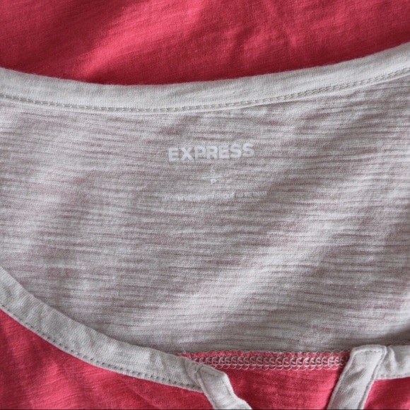 NWOT Express Women’s Neon Burnout Baseball Tee - Picture 6 of 7